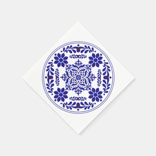 Blauw-witte Talavera Drie Servet (Hoek)