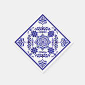 Blauw-witte Talavera Drie Servet (Hoek)