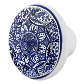 Blauw-witte Talavera Seis Keramische Knop (Rechts)