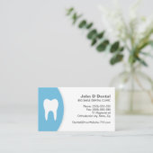 Blauw-witte tandarts visitekaartje (Staand voorkant)