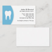 Blauw-witte tandarts visitekaartje (Voorkant / Achterkant)