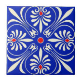 Blauw-witte tegel, Grieks ontwerp, klassieke muzie Tegeltje (Voorkant)