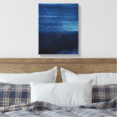 Blauw-witte Textuur Achtergrond Canvas Afdruk (Insitu (Slaapkamer))