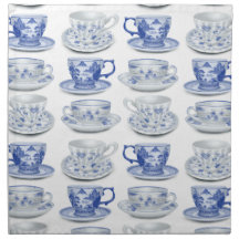 Blauw-witte theekop