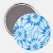 Blauw Witte Tie Dye Magneet (Voorkant / Achterkant)