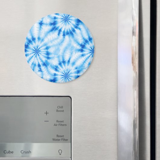 Blauw Witte Tie Dye Magneet (Insitu (Koelkast))