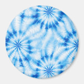 Blauw Witte Tie Dye Magneet (Voorkant)