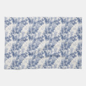 Blauw Witte Toile Bloem Landelijk Frans  Theedoek (Horizontaal)