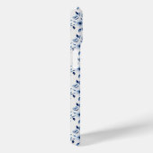 Blauw Witte Toile Bloemige Waterverf Elegant Case-Mate iPhone Case (Achterkant / Rechts)