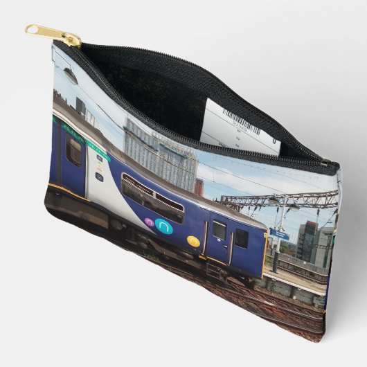 Blauw-witte trein etui (Open)