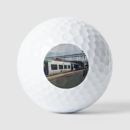 Blauw-witte trein golfballen (Voorkant)