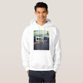 Blauw-witte trein hoodie (Voorkant volledig)