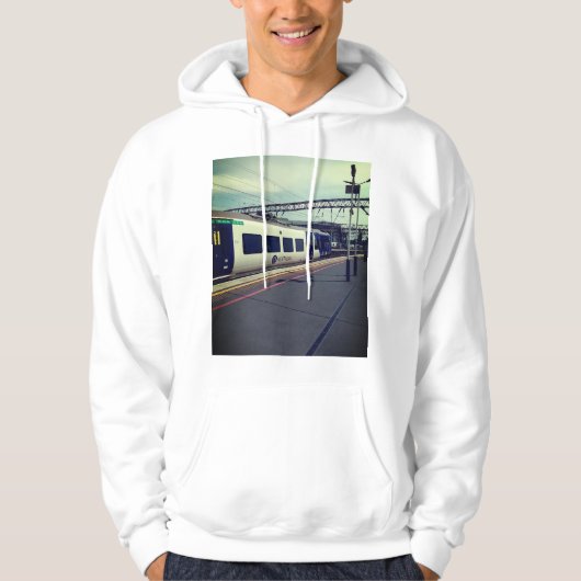 Blauw-witte trein hoodie (Voorkant)