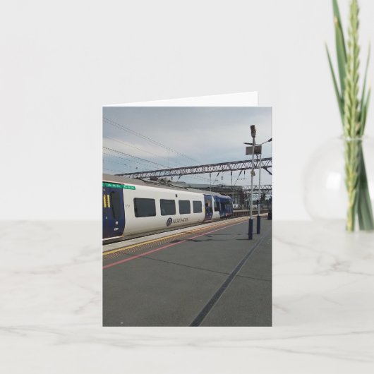 Blauw-witte trein kaart (Voorkant)