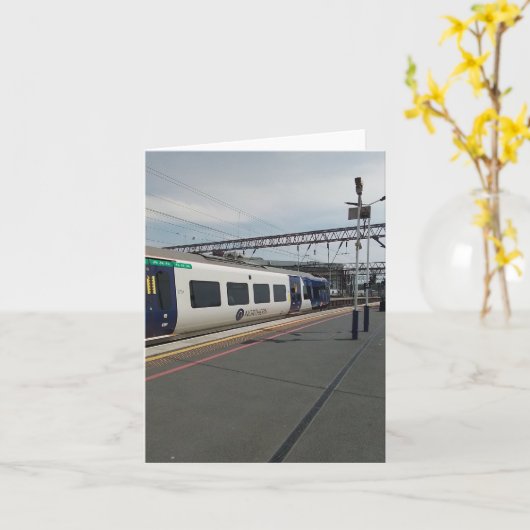 Blauw-witte trein kaart (Gele Bloem)