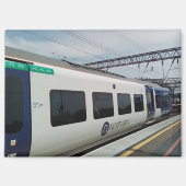 Blauw-witte trein magneet (Voorkant)