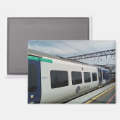 Blauw-witte trein magneet (Voorkant / Achterkant)