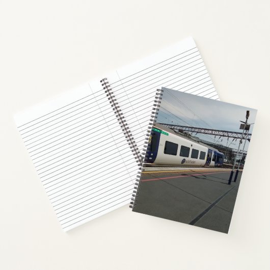 Blauw-witte trein notitieboek (Binnen)