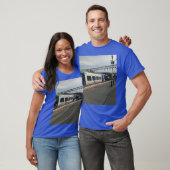 Blauw-witte trein t-shirt (Unisex)