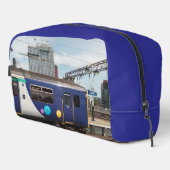 Blauw-witte trein toilettasje (Rechterhoek)