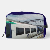 Blauw-witte trein toilettasje (Achterkant)