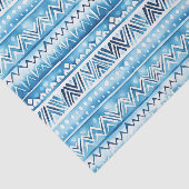 Blauw-witte tribale strepen tissuepapier (Detail)