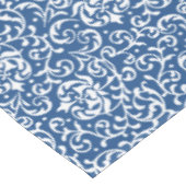 Blauw-witte Tudor Gardens Floral Damask Tafelkleed (Gekanteld)