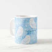 Blauw Witte Uilen Koffiemok (Voorkant links)