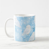 Blauw Witte Uilen Koffiemok (Links)