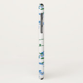 Blauw Witte Vergeet-mij-nietje Bloemmotief Case-Mate iPhone Case (Achterkant/links)