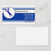 Blauw witte vervagen schaar visitekaartjes (Voorkant / Achterkant)