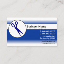 Blauw witte vervagen schaar visitekaartjes