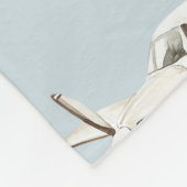 Blauw-witte vliegtuigen fleece deken (Hoek)