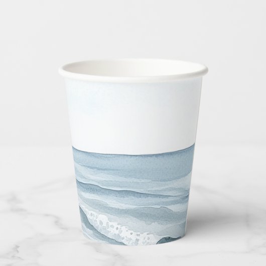 Blauw-witte vliegtuigen papieren bekers (Achterkant)