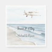 Blauw-witte vliegtuigen servet (Voorkant)