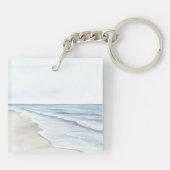 Blauw-witte vliegtuigen sleutelhanger (Achterkant)