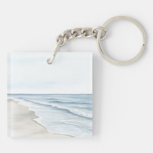 Blauw-witte vliegtuigen sleutelhanger (Achterkant)