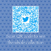  Blauw Witte Vlinderboog Gepersonaliseerd Accent Kussen