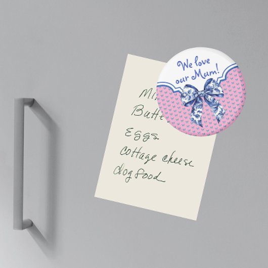 Blauw Witte Vlinderboog Gepersonaliseerd Magneet