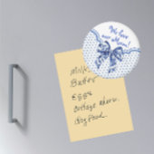 Blauw Witte Vlinderboog Gepersonaliseerd Magneet