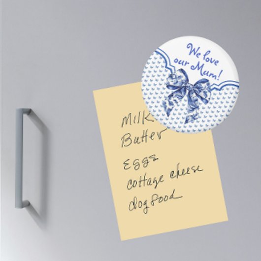 Blauw Witte Vlinderboog Gepersonaliseerd Magneet