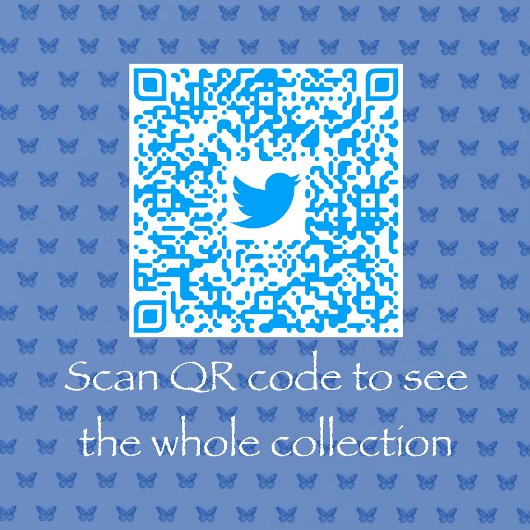 Blauw Witte Vlinderboog Gepersonaliseerd Magneet