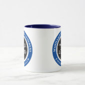 Blauw-witte voetbalteam mok (Midden)