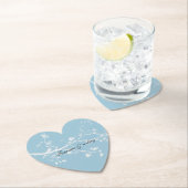 Blauw Witte Vogel Takken Kartonnen Onderzetters (Insitu)