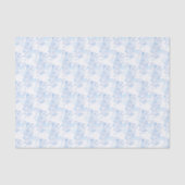 Blauw witte vogelkooi harten tissue papier (Voorkant)