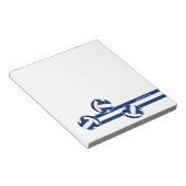 blauw witte volleybal aangepaste naam notitieblok (Schuin)