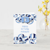 Blauw-witte volleyballen Kinderverjaardag Kaart (Gele Bloem)