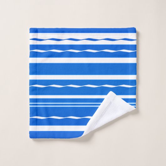 Blauw witte washanddoekset bad handdoek (Wasdoekje)