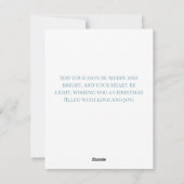 Blauw-witte Waterverf Kerst Kaart (Achterkant)