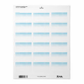 Blauw-witte Waterverf Ombre Blank Etiket (Full Sheet)